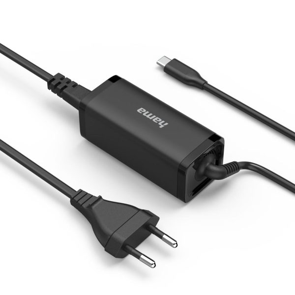 HAMA Зарядно за лаптоп, USB-C PD, GaN, 5-20V/65 W 2