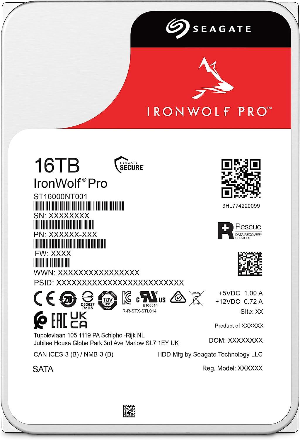 Хард диск SEAGATE IronWolf ST16000NT001, 16TB, 256MB Cache, SATA 6.0Gb/s 2