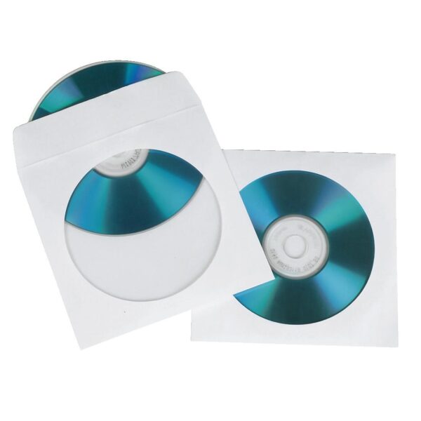 Хартиени пликчета 1 бр. CD-та, 50 бр в пакет HAMA, бял 1