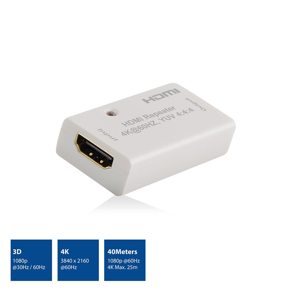 HDMI повторител ACT AC7820, Усилва HDMI сигнал до 40 м, Поддържа 4K 2