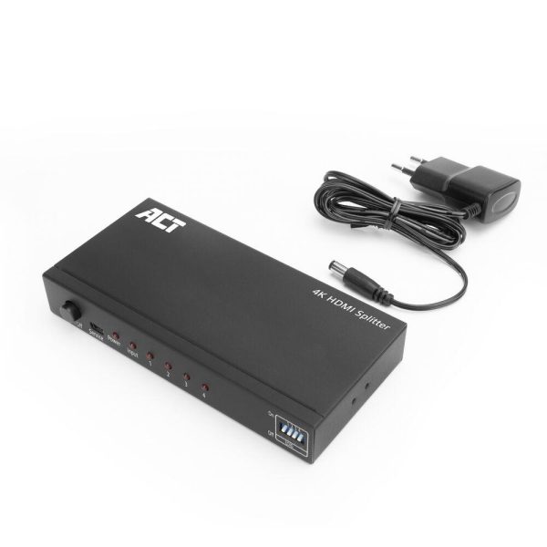 HDMI Сплитер ACT AC7831, 1 вход 4 изхода., 4K, Черен 5