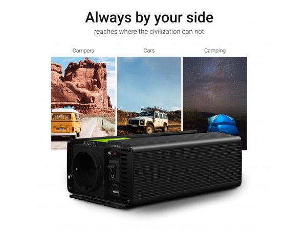 Инвертор GREEN CELL, 12/220V,  DC/AC, 1000W/2000W, Чиста синусоида 4