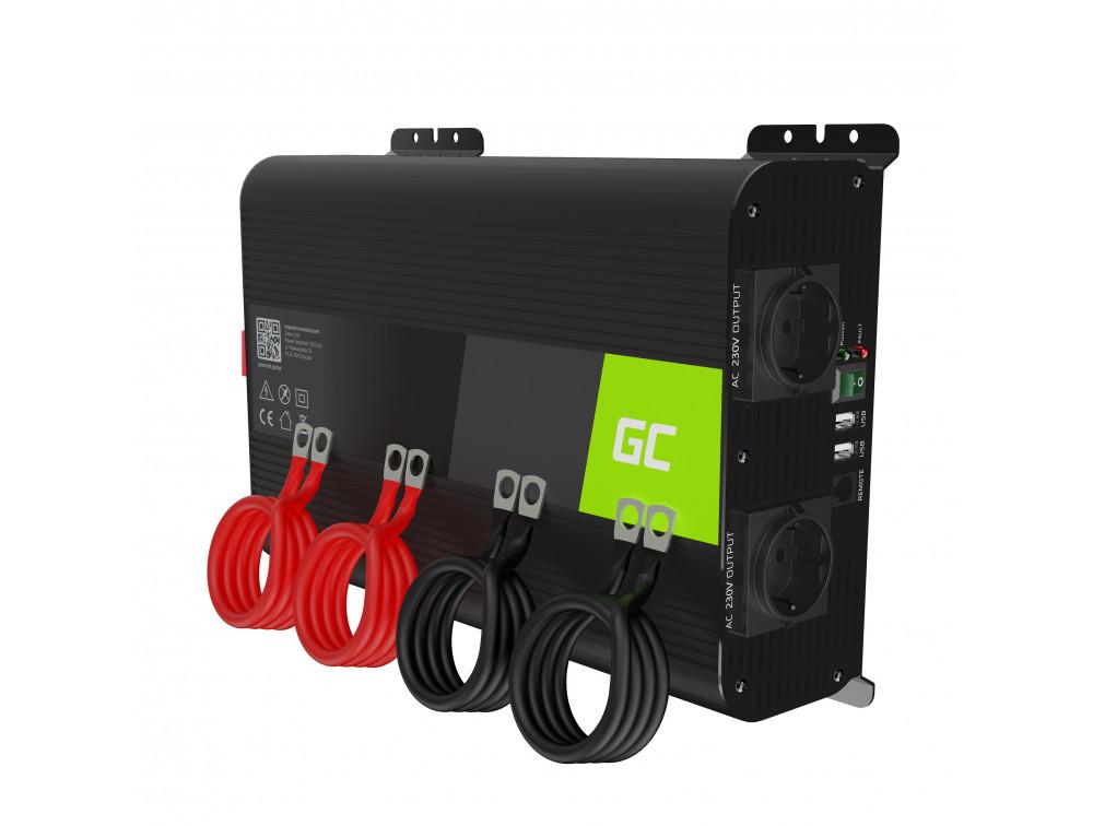 Инвертор GREEN CELL, 12/220V, DC/AC, 2000W/4000W, Чиста синусоида 1