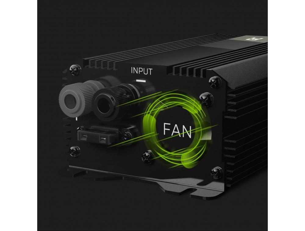 Инвертор GREEN CELL, 12/220V, DC/AC, 300W/600W, Модифицирана синусоида 2