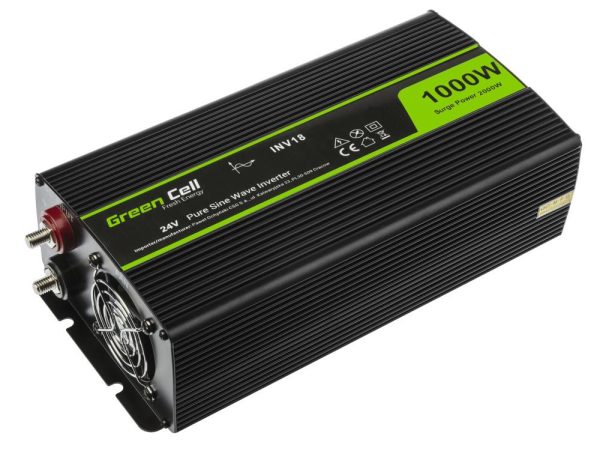 Инвертор GREEN CELL 24V/1000W  чиста синусоида 3