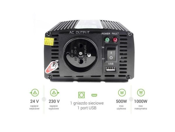 Инвертор GREEN CELL 24V/500W 2