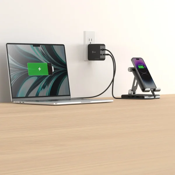 j5create JUP25102V Зарядно 220V-  GaN 102W  USB-C 2порта- за лаптопи, таблети, телефони 3