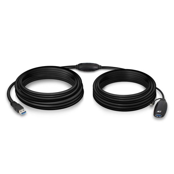 Кабел ACT AC6110, USB-A мъжко - женско, 10 м 1