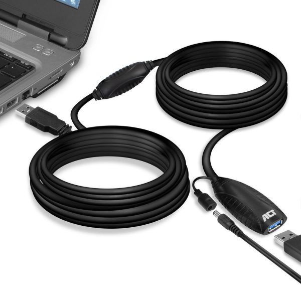 Кабел ACT AC6110, USB-A мъжко - женско, 10 м 3