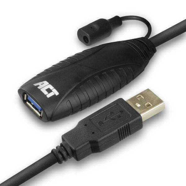 Кабел ACT AC6110, USB-A мъжко - женско, 10 м 5