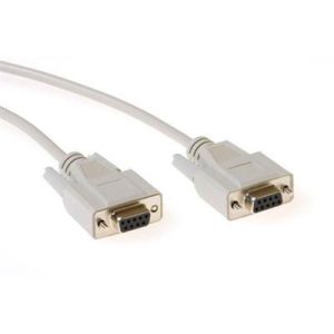 Кабел ACT AK2315, RS232 женско - RS232 женско, 1.8 м, 9 pin, Бял, Булк 1