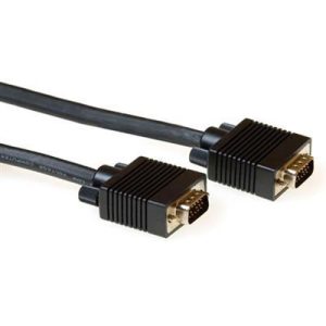 Кабел ACT AK4271, VGA мъжко - VGA мъжко, 15 pin, 15 м, Черен, Булк 1