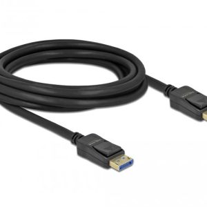 Кабел Delock DisplayPort 2.0 мъжко - DisplayPort 2.0 мъжко, 3.0м, 54 Gb/s, Черен 1