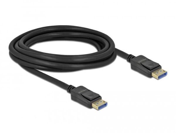 Кабел Delock DisplayPort 2.0 мъжко - DisplayPort 2.0 мъжко, 3.0м, 54 Gb/s, Черен 1
