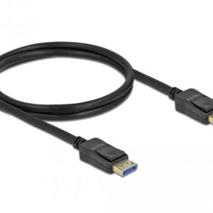 Кабел Delock DisplayPort 2.0 мъжко - DisplayPort мъжко, 1.0м, 10K, 54 Gb/s, Черен 1