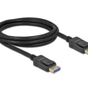 Кабел Delock DisplayPort 2.0 мъжко - DisplayPort мъжко, 2.0м, 10K, Черен 1