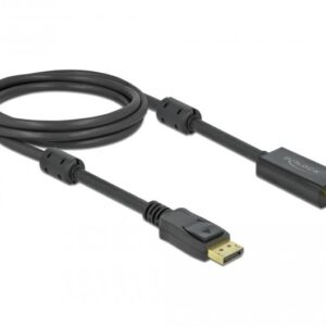 Кабел Delock DisplayPort мъжко - HDMI мъжко, 2 м., 4K 60Hz, Черен 1