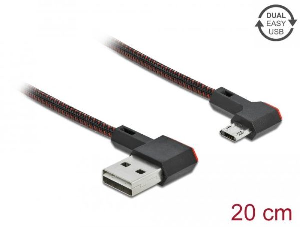 Кабел DeLock, EASY-USB 2.0 Type-A мъжко - EASY-USB Micro-B мъжко 2