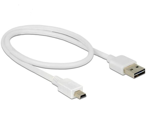 Кабел DeLock EASY, USB 2.0 Type-A мъжко > USB 2.0 Type Mini-B мъжко 0.5 m 1