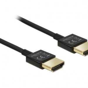 Кабел Delock  HDMI-A мъжко - HDMI-A мъжко, Ethernet, 4K, 0.5 м, Черен 1
