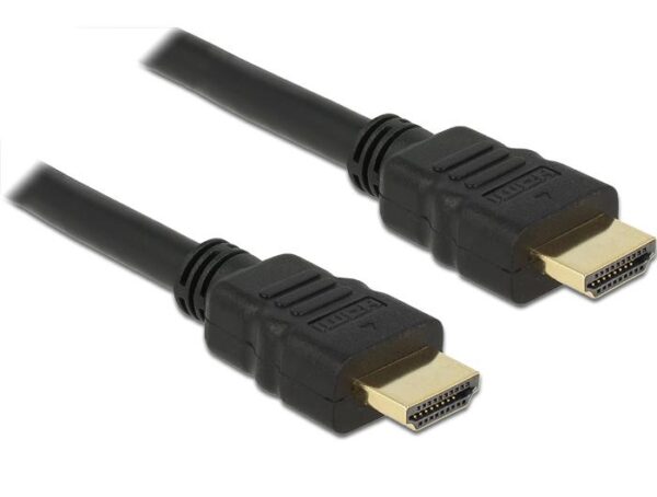 Кабел Delock High Speed, HDMI мъжко - HDMI A мъжко, 4K, 0.25 m, Ethernet 1