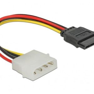 Кабел DeLock Molex 4 pin към SATA 15 pin, 12 cm 1