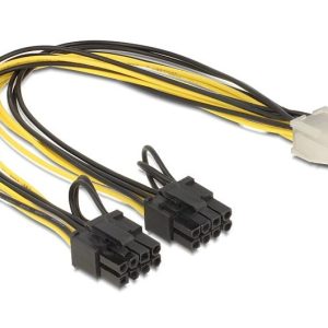 Кабел DeLock PCI Express power 6 pin женско > 2 x 8 pin мъжко, 30 cm 1