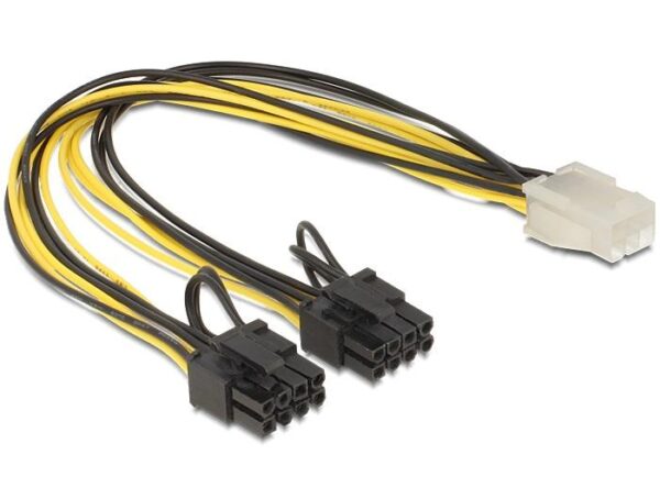Кабел DeLock PCI Express power 6 pin женско > 2 x 8 pin мъжко, 30 cm 1