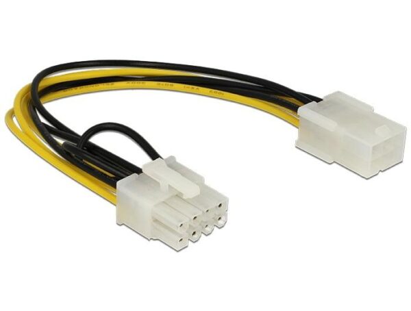 Кабел DeLock PCI Express power 6 pin женско > PCI Express 8 pin, 20 cm 1