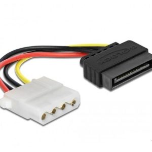 Кабел DeLock Power Cable SATA 15 pin мъжко към 4 pin женско, 12 cm 1