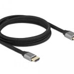 Кабел Delock Ultra High Speed, HDMI мъжко - HDMI мъжко, 48 Gbit/s, 8K 60 Hz, 2 м, Сив 1