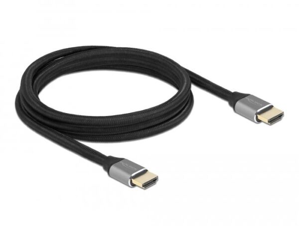 Кабел Delock Ultra High Speed, HDMI мъжко - HDMI мъжко, 48 Gbit/s, 8K 60 Hz, 2 м, Сив 1
