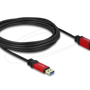 Кабел Delock USB-A 3.0 5Gbps мъжко - USB-B 5Gbps мъжко, 5 м, Premium, Черен 1