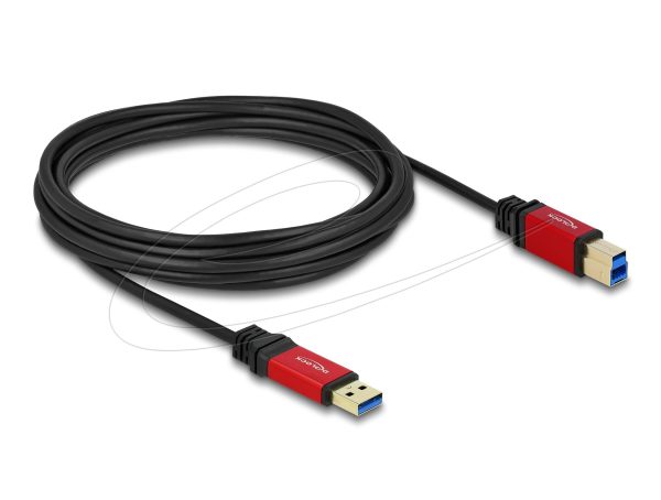 Кабел Delock USB-A 3.0 5Gbps мъжко - USB-B 5Gbps мъжко, 5 м, Premium, Черен 1