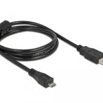 Кабел DeLock, USB-A мъжко - MicroUSB-B мъжко, USB 2.0, 1 м, Черен 1