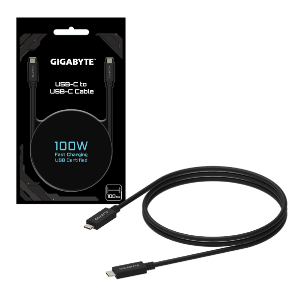 Кабел GIGABYTE USB Type-C мъжко към USB Type-C мъжко  3.2Gen, 1 м 10Gbp/s 5