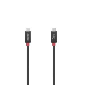 Кабел HAMA E-Marker чип USB-C мъжко - USB-C мъжко, 40 Gbit/s, 5 A, 240 W, 1 м, Черен 1