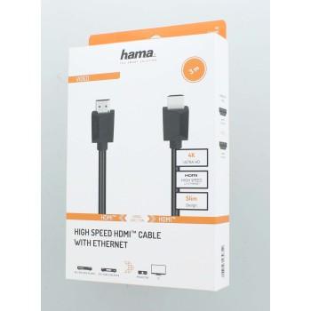Кабел HAMA High-Speed, HDMI мъжко - HDMI мъжко, 4K, 3м, 18Gbit/s, Ethernet, Eкраниран, Черен 2
