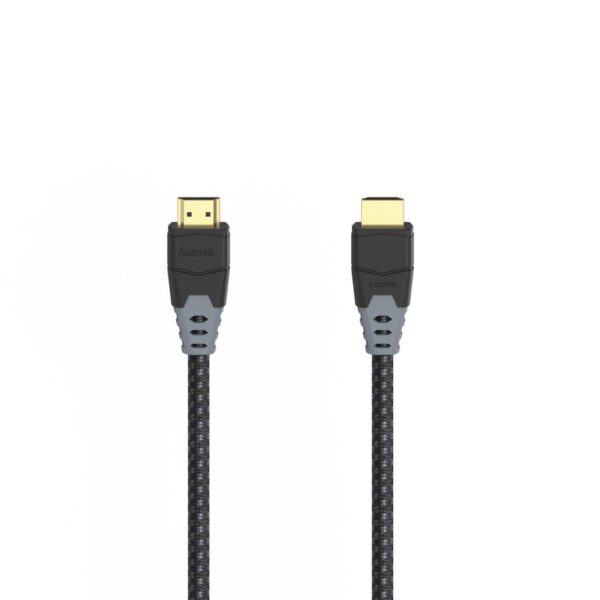 Кабел HAMA High Speed, HDMI мъжко - HDMI мъжко, 8K, 48GB/s, Ethernet , 1.5 м, Позл. конектори, Черен 1