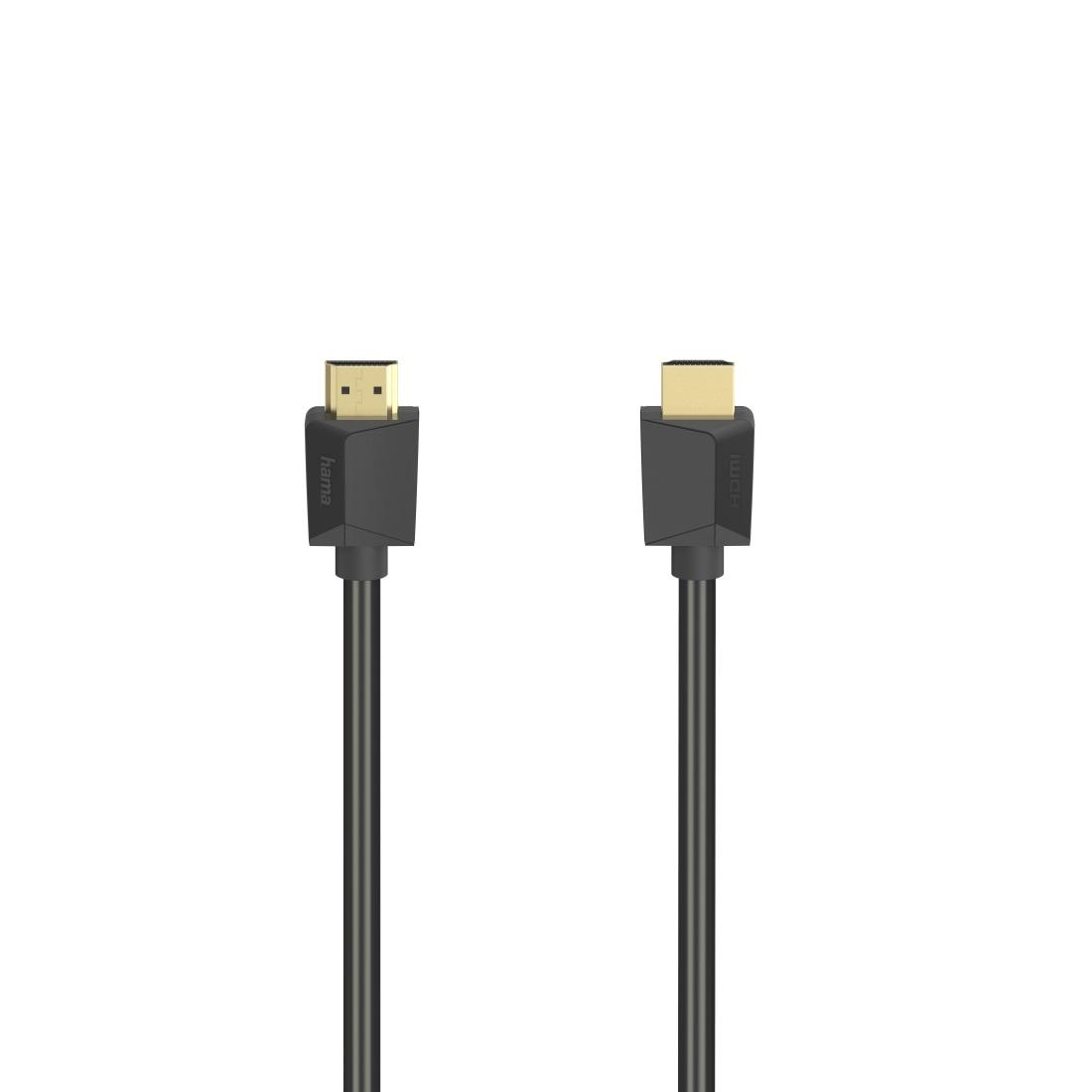 Кабел HAMA High Speed, HDMI мъжко - HDMI мъжко, 8K, 48GB/s, Ethernet , 2 м, Позл. конектори, Черен 2