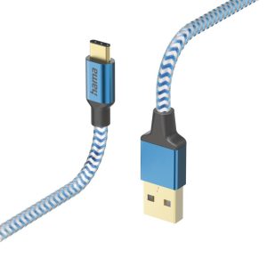 Кабел HAMA Reflective, USB-C мъжко - USB-A мъжко, 1.5м, 201558 1