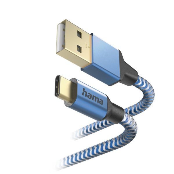 Кабел HAMA Reflective, USB-C мъжко - USB-A мъжко, 1.5м, 201558 2