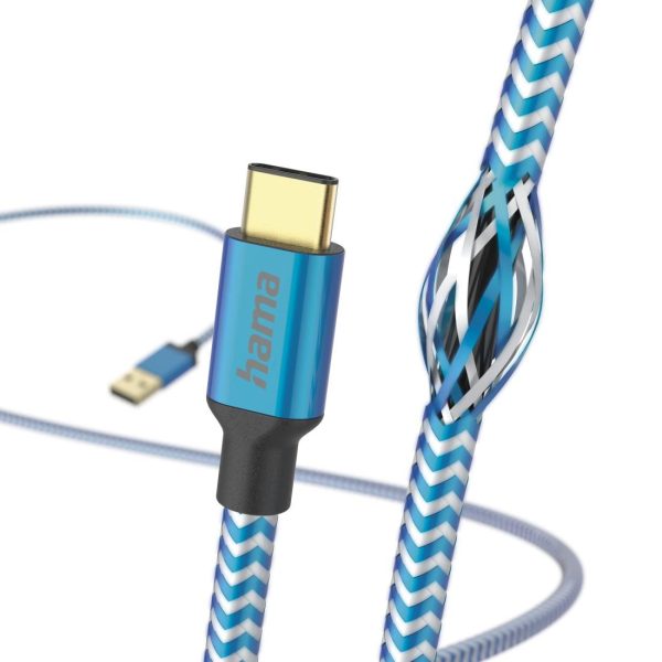 Кабел HAMA Reflective, USB-C мъжко - USB-A мъжко, 1.5м, 201558 3