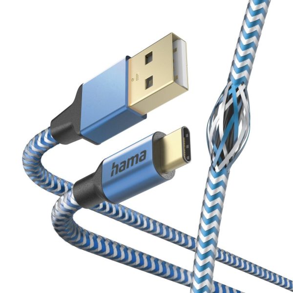 Кабел HAMA Reflective, USB-C мъжко - USB-A мъжко, 1.5м, 201558 4