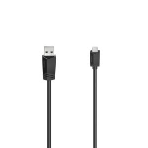 Кабел HAMA USB 2.0- micro USB, Позлатени конектори, 0.75 м., 480 Mbit / сек, Черен 1