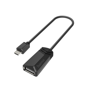 Кабел HAMA, USB 2.0 OTG micro USB - женско USB 2.0, 480 Mbit/s, Черен 1