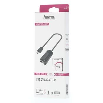 Кабел HAMA, USB 2.0 OTG micro USB - женско USB 2.0, 480 Mbit/s, Черен 2