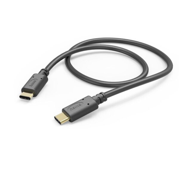 Кабел HAMA USB-C мъжко– USB-C мъжко, 1.5м,480Mb/s, позл.конектори, черен 1