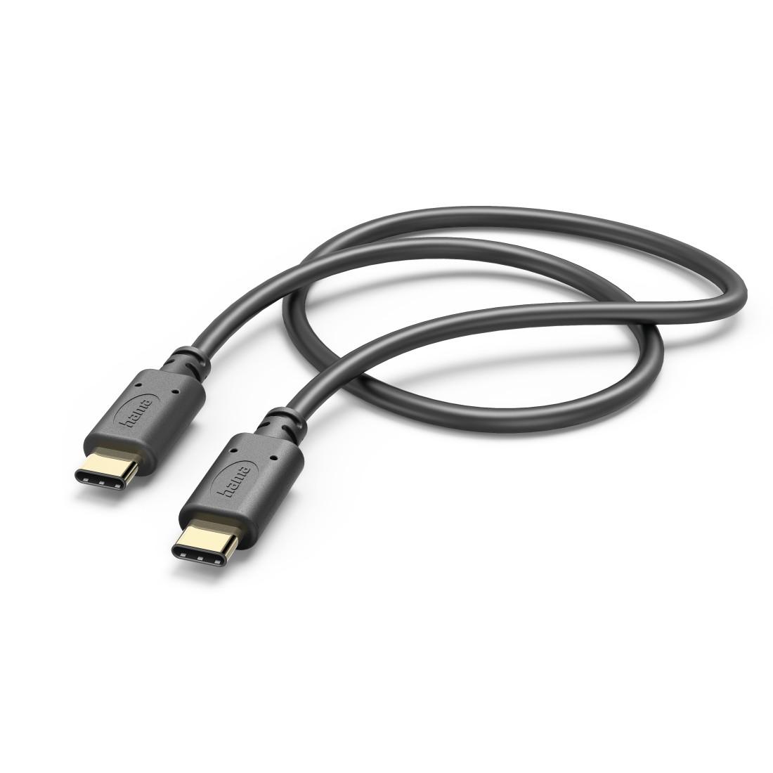 Кабел HAMA USB-C мъжко– USB-C мъжко, 1.5м,480Mb/s, позл.конектори, черен 2
