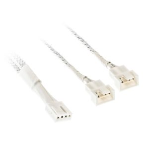 Кабел Kolink PWM 1-2 Сплитер - 35 cm, оплетен, Бял 1